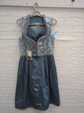 New Alte Liebe Bavaria Trachten Womens Blue/Teal  Gold Dirndle Dress Size 34