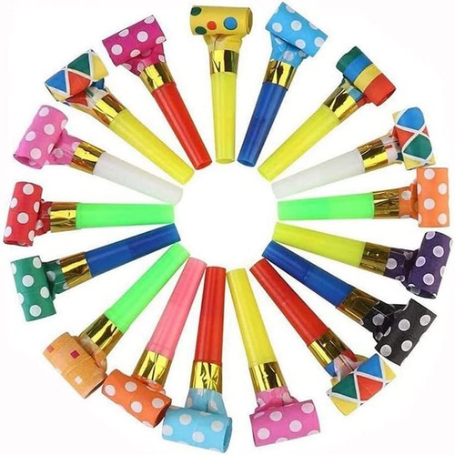 Party Blower 25 PCS Noisemakers Blow Horns Whistles Multicolor Birthday Blowouts