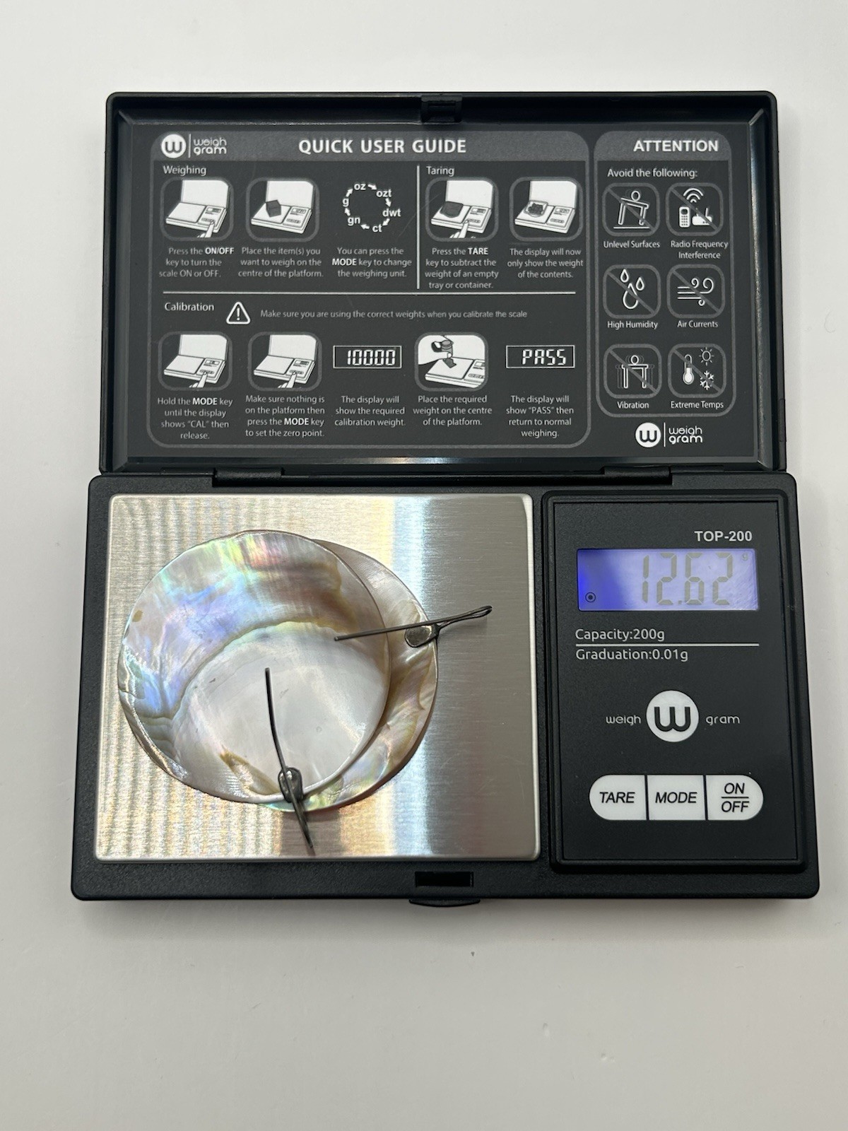 Sterling Silver Abalone Shell Dangle Earrings Vin… - image 7