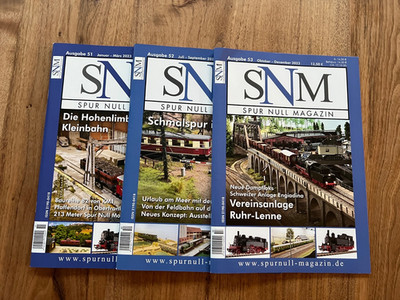 Spur Null Magazin, Kompletter Jahrgang 2023, 3 Hefte, Ausgaben 51 - 53 + Beilage