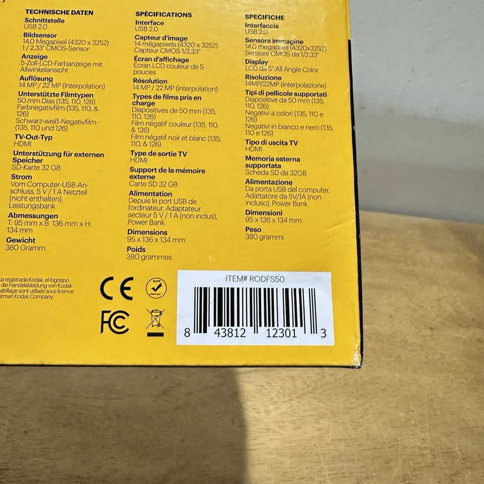 Kodak Digital Film Scanner, Film and Slide Scanner with 5” LCD Screen NEW - Image 4 of 4