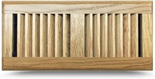 Registro de piso de madera de roble preacabado, medidas de apertura de conductos de 4x10 pulgadas, Classi