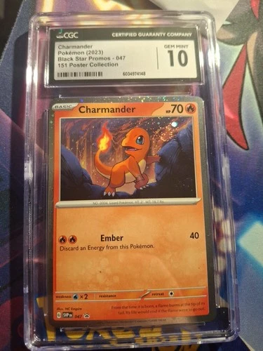 Pokemon Card Charmander 151 Black Star Promo 2023 SVP 047 NM-Mint with Swirl