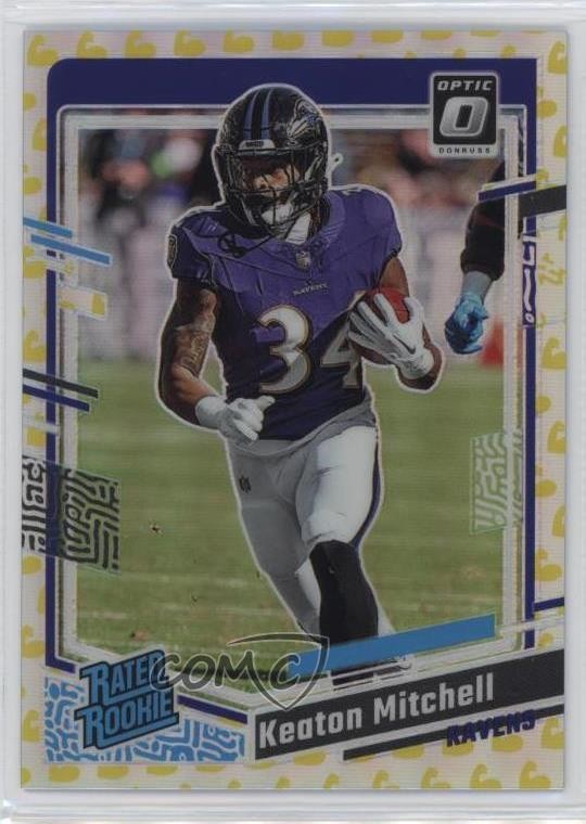 2023 Panini Donruss Optic Rated Rookie Flex Prizm /149 Keaton Mitchell #207 wq8