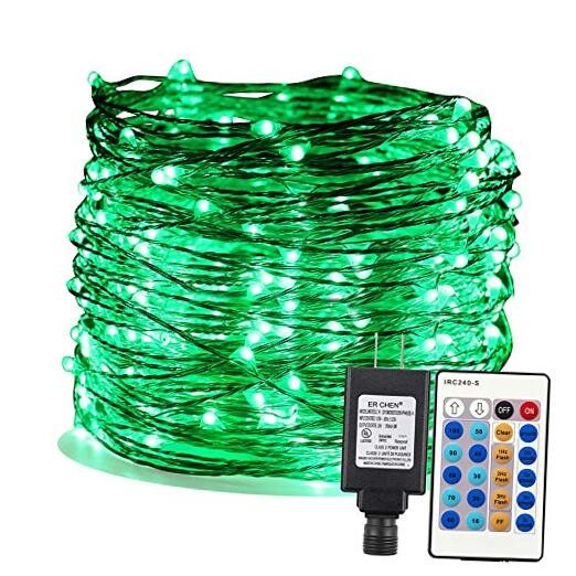 99ft 300 LED Dimmable Plug-in Fairy String Lights with Green Wire