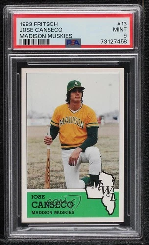 1983 Fritsch Midwest League Stars of Tomorrow Jose Canseco #43 PSA 9 MINT
