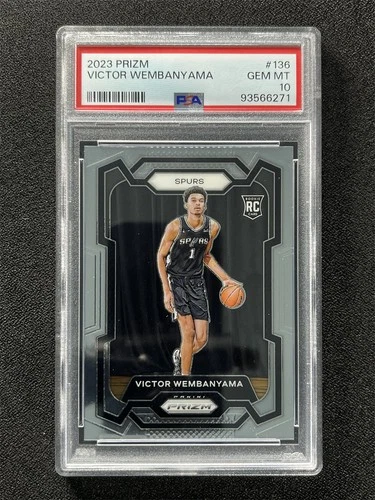 2023-24 Panini Prizm Victor Wembanyama #136 Base Rookie RC PSA 10 GEM MT &07073