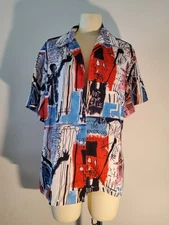 Wacko Maria jean -Michael Basquiat The Guilty parties Rayon button down shirt