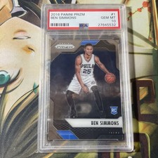 2016 Panini Prizm Ben Simmons #1 RC PSA 10 GEM MINT Rookie Card