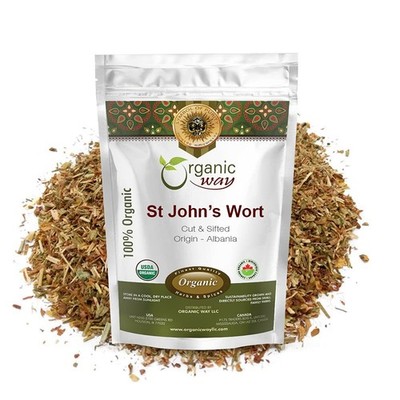 Organic Way St. John's Wort Cut & Sifted Hypericum perforatum  Herbal Tea | E...