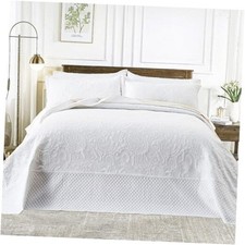 California King Bedspread Set Oversized King Bedspreads 128x120 128"x120" White