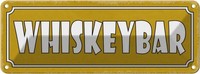 Blechschild 10X27 Cm Whiskeybar Alkohol Essen Trinken Bar Club Deko Geschenk Met