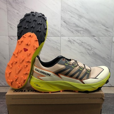 Salomon Thundercross Mens Sz 13 Trail Running Shoes Safari/Sulphur Spring/Black