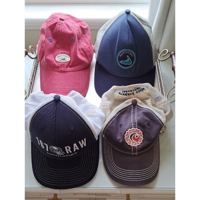 Nantucket Unisex Lot Of 4 Baseball Caps/Hats Cisco Brewery/Ack/Miacomet/167 Raw