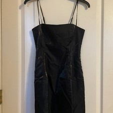 Danielle Bernstein Black Mini Dress Spaghetti Strap Sleeveless 0 NEW LBD Party