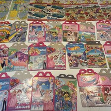 McDonalds Happy Meal Boxes and Bags Various Lot vintage hot wheels Barbie
