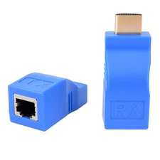 4K 1080P HDMI Extender Over RJ45 CAT5e/6 Ethernet Adapter HD Signal Booster 2PCS