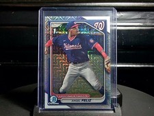 2024 Bowman Chrome Prospects Angel Feliz 1st Bowman BCP-198 Mojo Refractor
