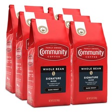 Signature Blend Whole Bean Coffee, Dark Roast, 12 oz Bag (Pack of 6) 11.24 per pound