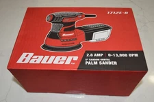 Bauer Palm Sander Heavy Duty 5 Inch Random Orbital 2.8 AMP 0-13,000 New in box