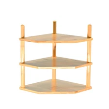 Expandable Corner Shelf - Dish/Plate Organizer for Cabinet, Kitchen Counter S...