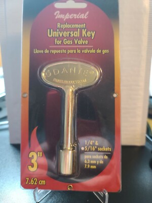 Imperial 3 Inch Universal Replacement Gas Value Key For 1/4 & 5/16 New