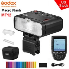 US Godox MF12 Macro Mini TTL Flash Speedlite Xpro Trigger Kit For Macro Shooting