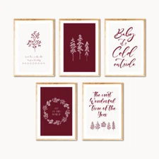 Christmas / Winter Instant Download Printable Digital Wall Art