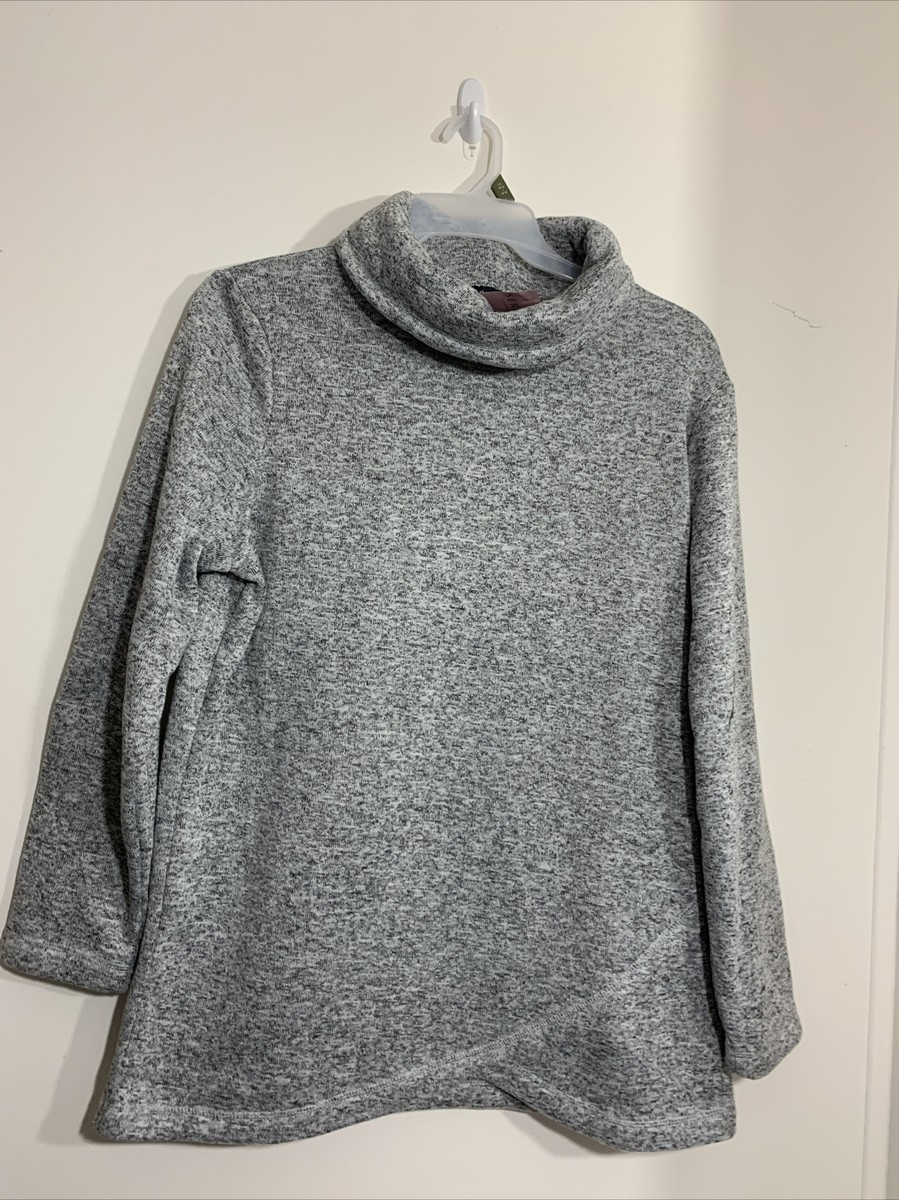 serra ladies sweatshirt dress NWT Womens S XL Gray Long Sleeve Roll Down Collar Top Dress review