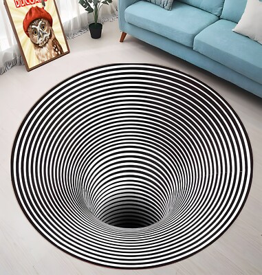 Optical Illusion Rug, Illusion Rug, Optical Illusion, Vortex Illusion Rug, 3D