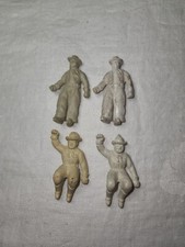Vintage Marx White Vinyl Rubber Chubby Face Western Cowboys Rodeo Figures Lot