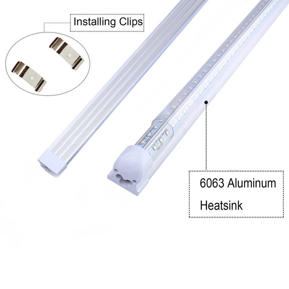 Linkable T8 LED Tube Light - 8ft, Energy Efficient, Bright Shop Fixtures for War - Image 2 of 4