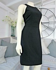 French Connection Black Sleeveless Bodycon Stretch Pencil Dress 10