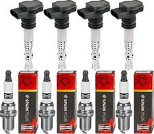 4x ESEN SKV Zündspule + CHAMPION Zündkerze für Fiat Barchetta 183 1.8 16V