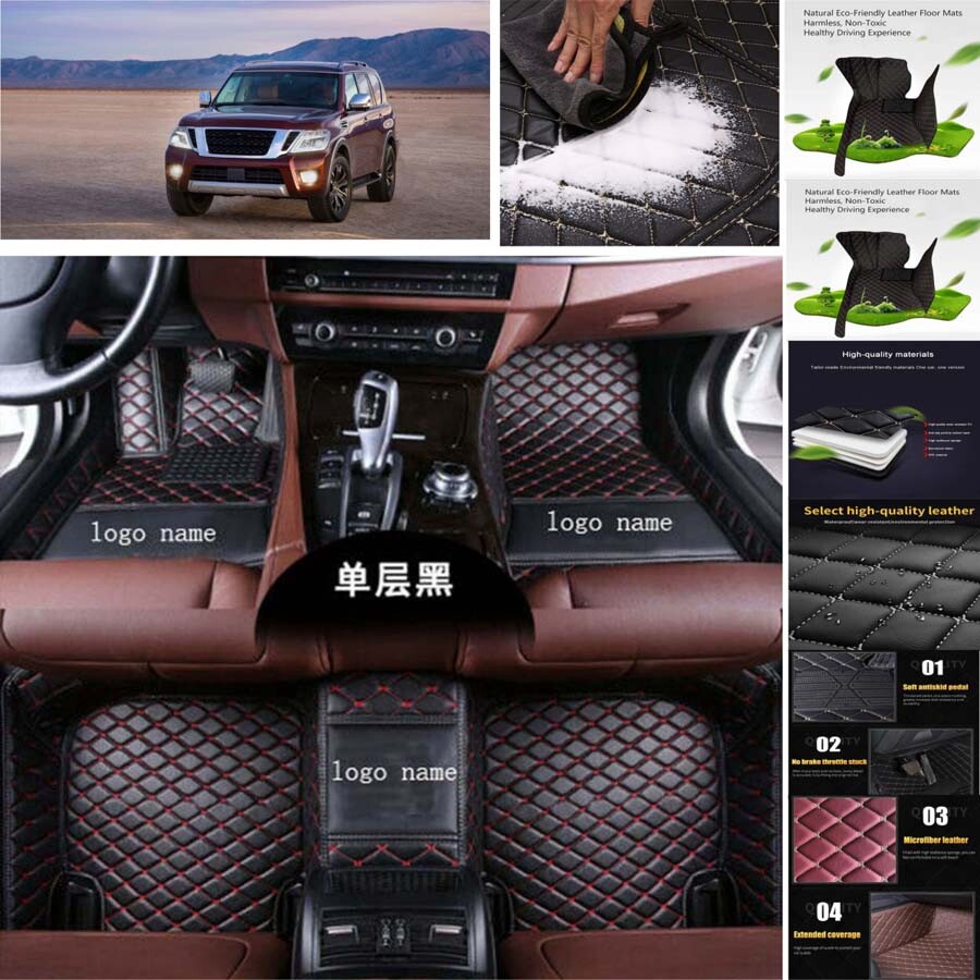 For Nissan Xterra XTrail Ariya Kicks Car Floor Mats Luxury Leather Car