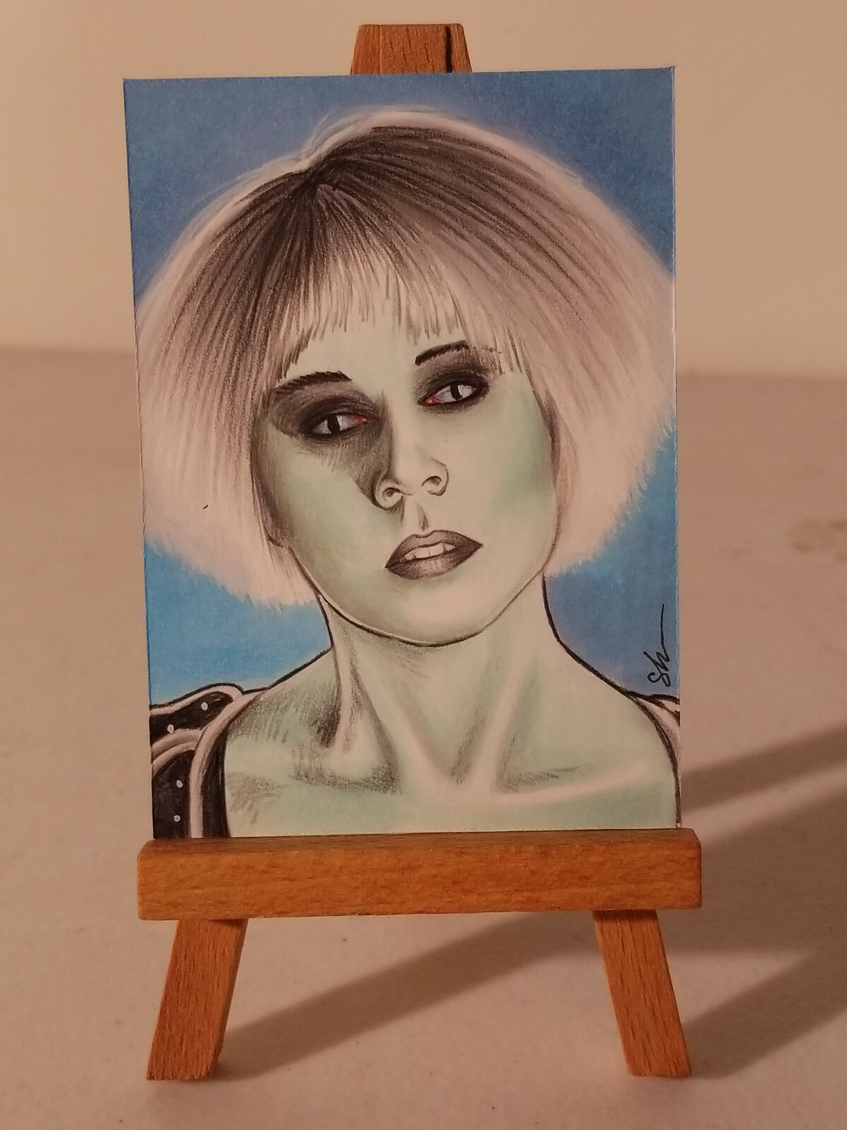 Original ACEO Sketch Card by Shane McCormack Farscape Chiana Gigi
