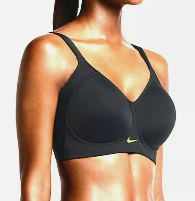 Nike Pro Hero Sports Bra Black 360 Degree High Support 620271 Size 38C