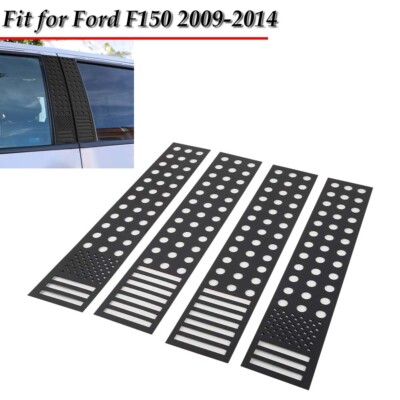 B-Pillar Window Post Side Trim Overlay Cover For Ford Raptor F150 09-14 US Flag