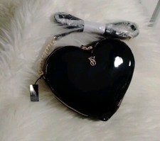 Victoria Secret's Black Patent Heart Crossbody Bag