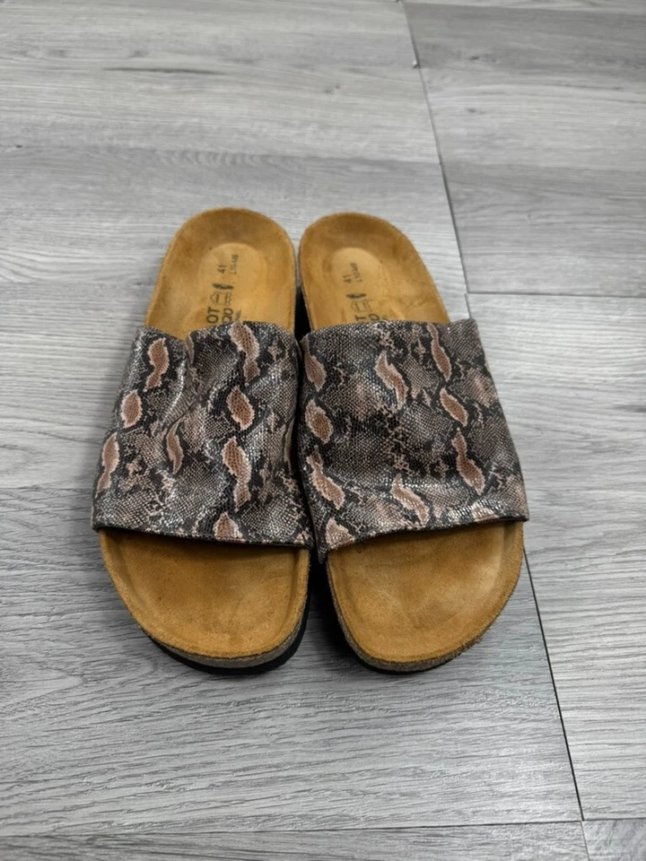 Женские сандалии Naot на танкетке Alana Slide Python коричневые эластичные пробковые туфли без шнуровки 41 - Изображение 3 из 4