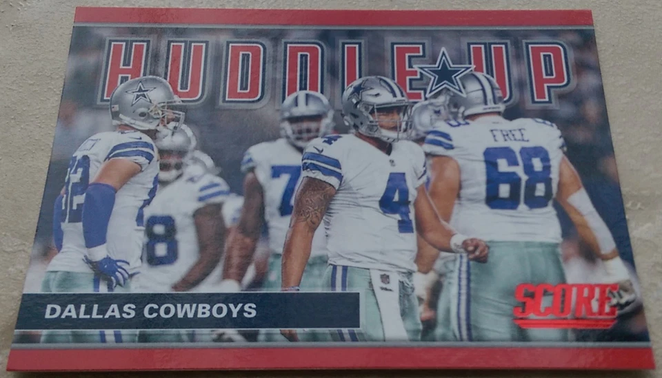 Dak Prescott DALLAS COWBOYS 2017 SCORE HUDDLE UP RED RETAIL ONLY & Base #1 - Image 3 of 3