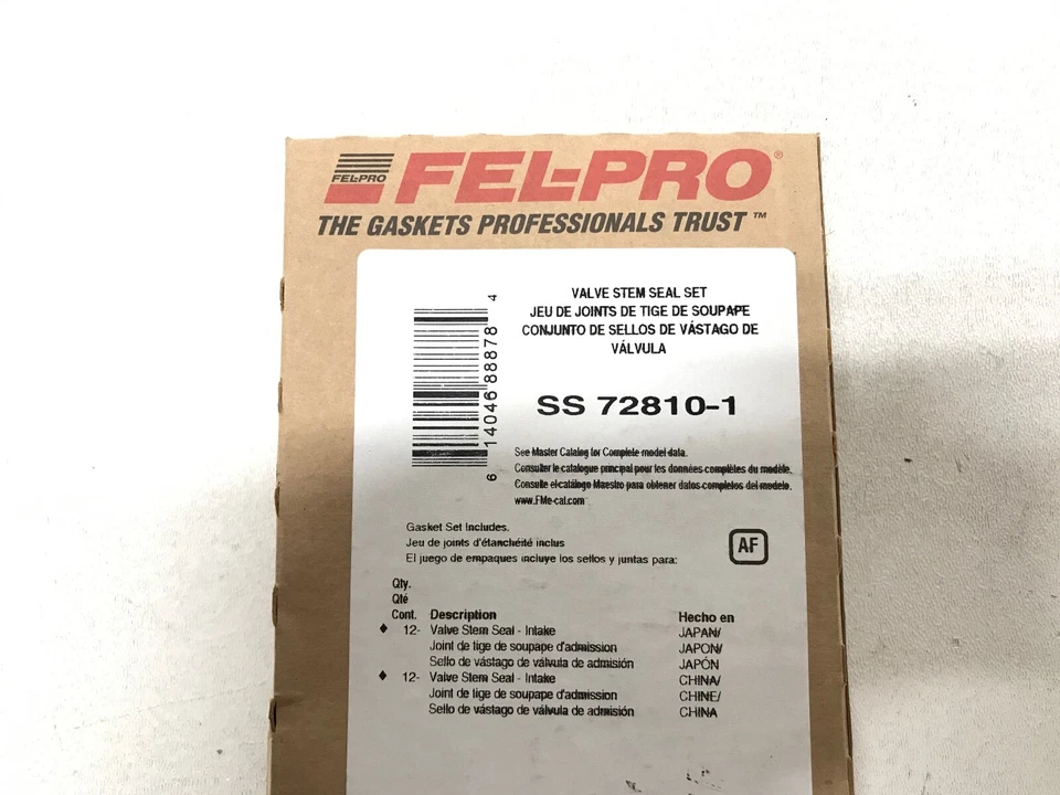发动机阀杆密封套件 Fel-Pro SS 72810-1 适用于丰田 Supra、雷克萨斯 GS300... — 第 2/2 张图片