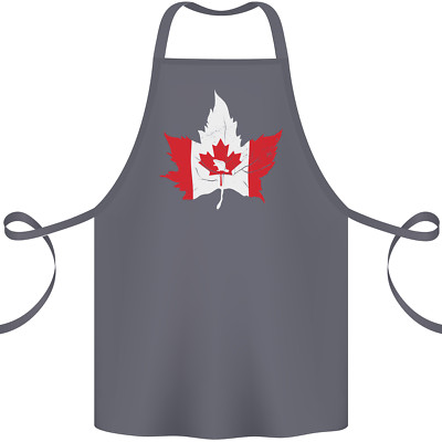 Canadian Maple Leaf Flag Canada Beaver Cotton Apron 100% Organic