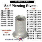 Self Piercing Rivets - Aluminum Collision Repair -  Boxes of 100