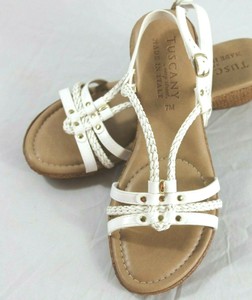 easy street white sandals