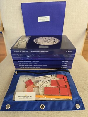 Learn Math Fast System Volumes 1-7 Set, bookmarks, Geometry Kit & Smart Cards