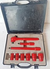 KNIPEX 1000V ELECTRICAL TOOL KIT WITH 1/2"RATCHET AND 2 EXTENSIONS. SIZE 13-24MM