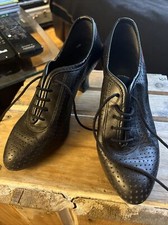 supadance dance shoes size 5.5 black laces 1.5 inches heels