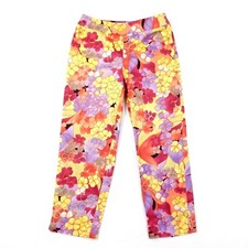 Talbots Petites Stretch Floral Women's Pants Flowers Size 8  Measures 28x25 