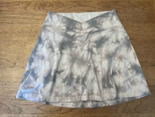PINK Victoria  s Secret Gray Tie Dye LARGE Cotton V Crossover Skort Skirt VS